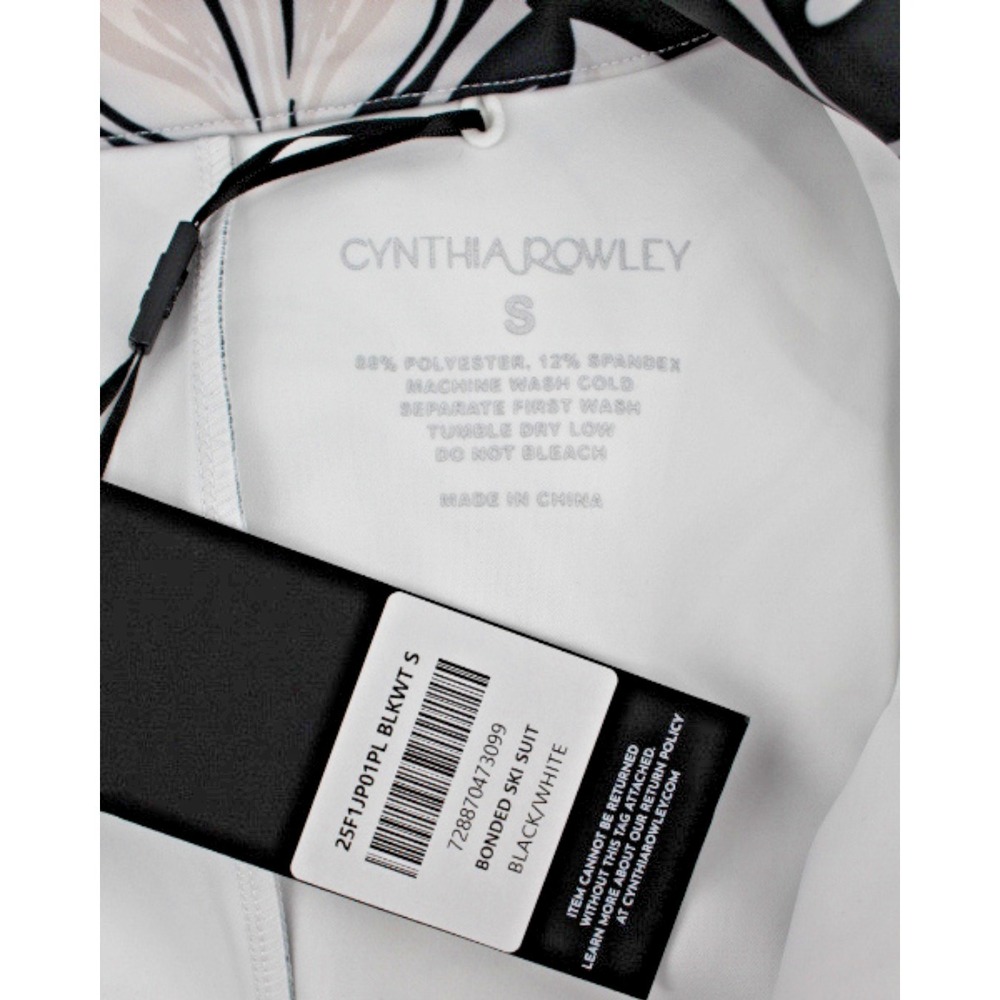 NWT Cynthia Rowley Bonded Ski Suit Womens S Black White Snowsuit Winter - Picture 10 of 10